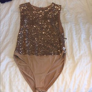 Pink sparkly bodysuit
